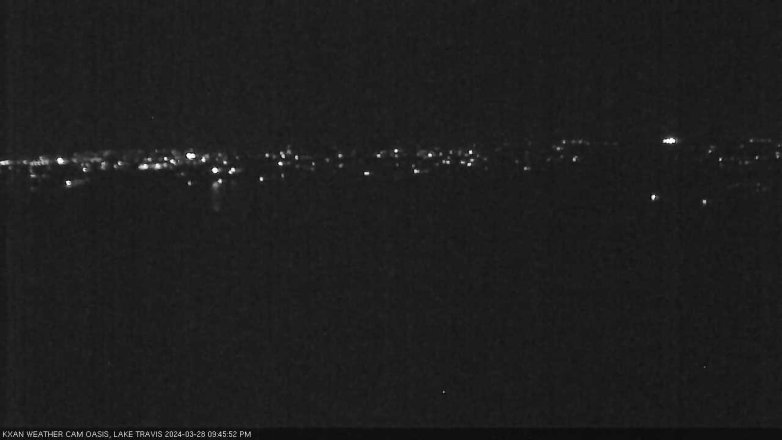Lake Travis webcam, March 28, 2024 9:45 PM CT