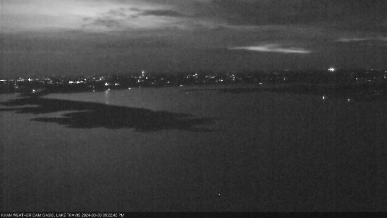 Lake Travis webcam, March 30, 2024 8:25 PM CT