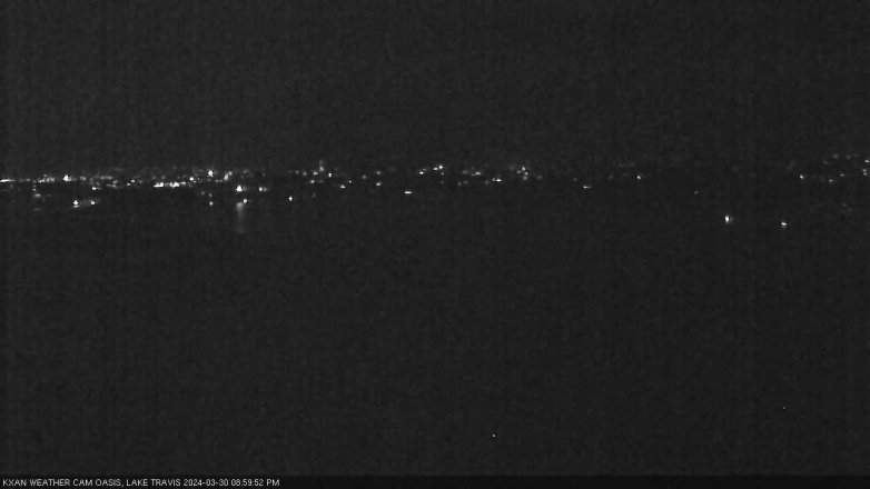 Lake Travis webcam, March 30, 2024 9:00 PM CT