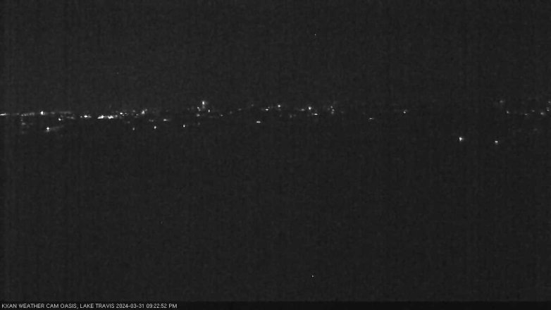 Lake Travis webcam, March 31, 2024 9:25 PM CT