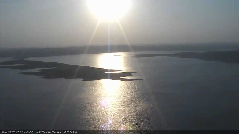 Lake Travis webcam, April 1, 2024 7:00 PM CT