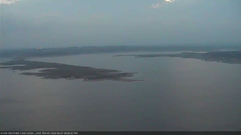Lake Travis webcam, April 1, 2024 8:00 PM CT