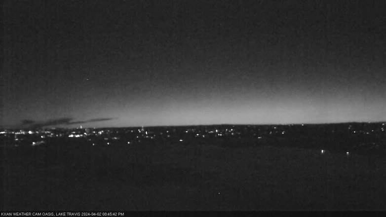 Lake Travis webcam, April 2, 2024 8:45 PM CT
