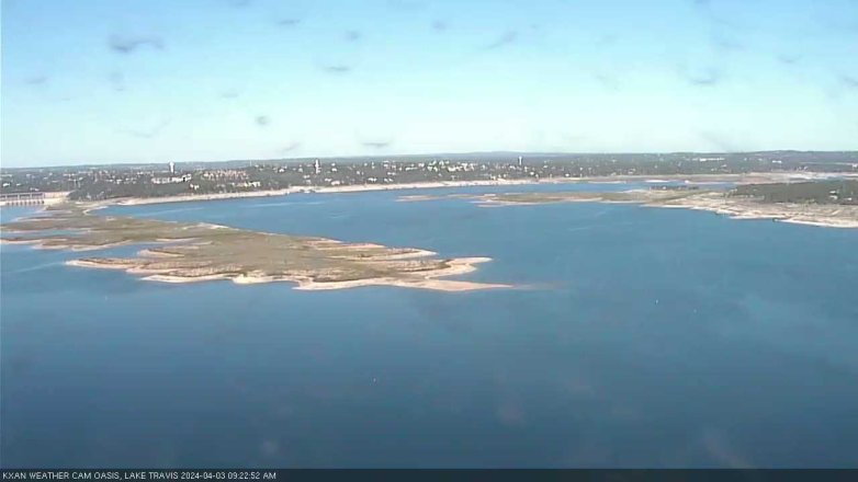 Lake Travis webcam, April 3, 2024 9:25 AM CT