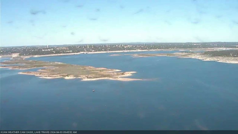 Lake Travis webcam, April 3, 2024 9:45 AM CT