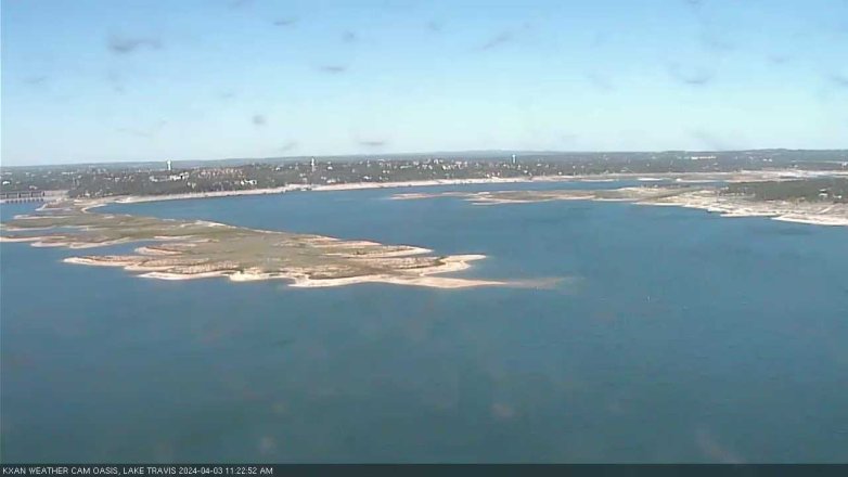 Lake Travis webcam, April 3, 2024 11:25 AM CT