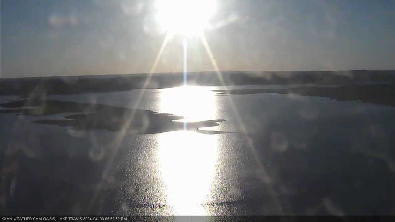 Lake Travis webcam, April 3, 2024 7:00 PM CT