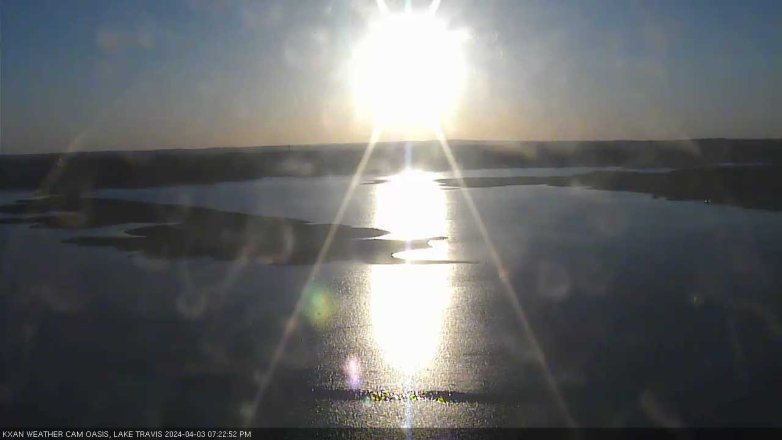 Lake Travis webcam, April 3, 2024 7:25 PM CT