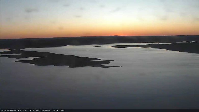 Lake Travis webcam, April 3, 2024 8:00 PM CT
