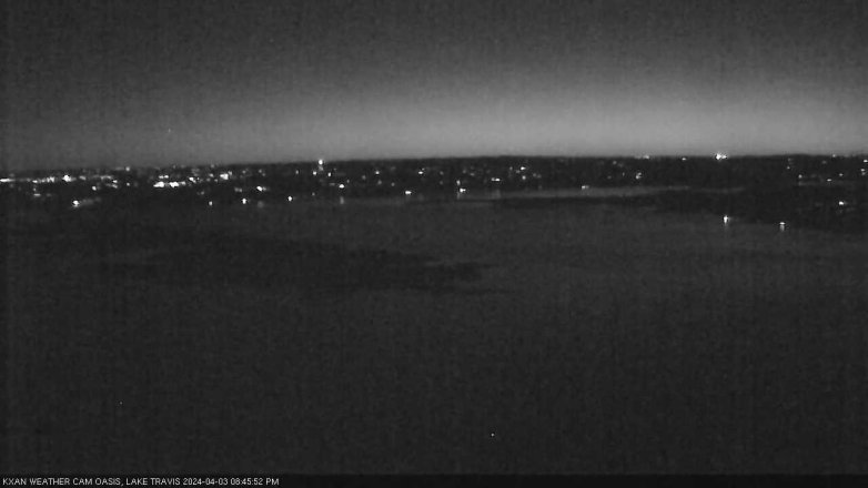 Lake Travis webcam, April 3, 2024 8:45 PM CT