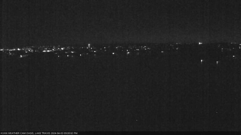 Lake Travis webcam, April 3, 2024 9:00 PM CT