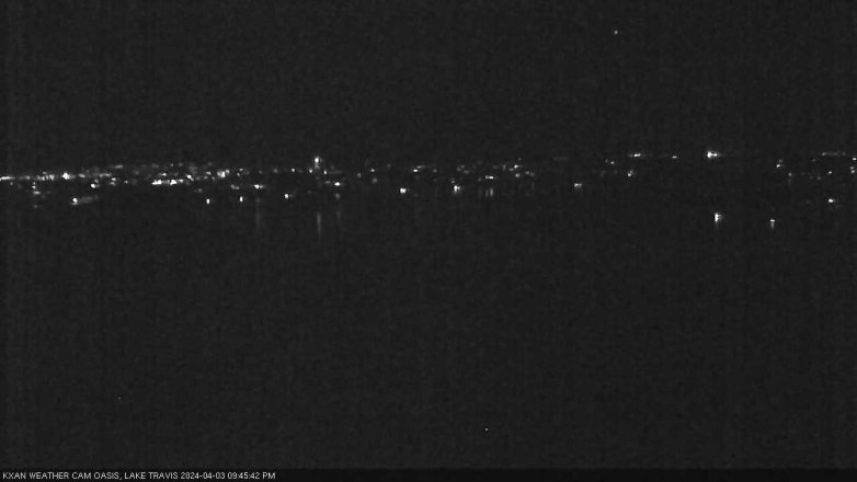 Lake Travis webcam, April 3, 2024 9:45 PM CT
