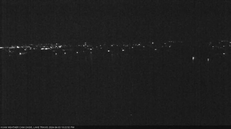 Lake Travis webcam, April 3, 2024 10:25 PM CT