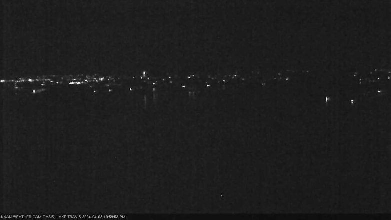 Lake Travis webcam, April 3, 2024 11:00 PM CT
