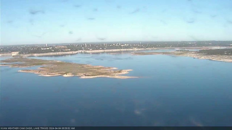 Lake Travis webcam, April 4, 2024 9:00 AM CT