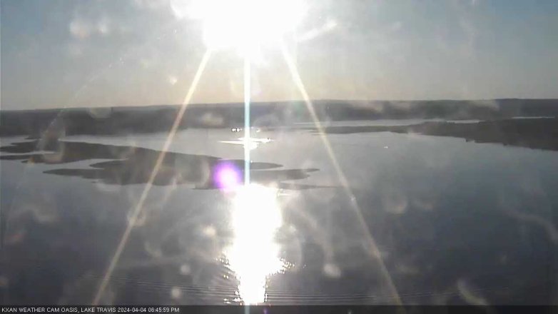 Lake Travis webcam, April 4, 2024 6:45 PM CT