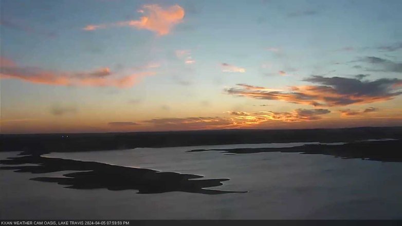 Lake Travis webcam, April 5, 2024 8:00 PM CT