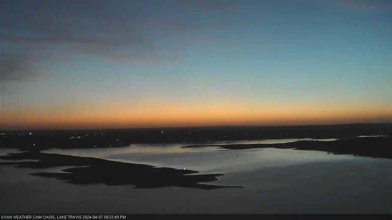 Lake Travis webcam, April 7, 2024 8:25 PM CT