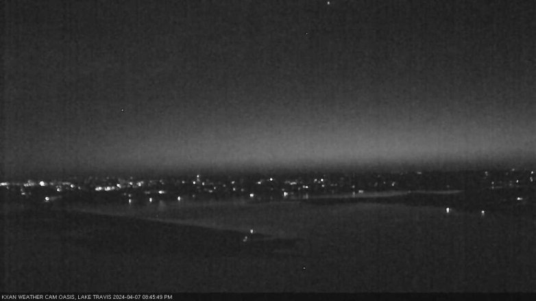 Lake Travis webcam, April 7, 2024 8:45 PM CT