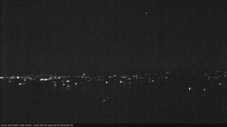 Lake Travis webcam, April 7, 2024 9:00 PM CT