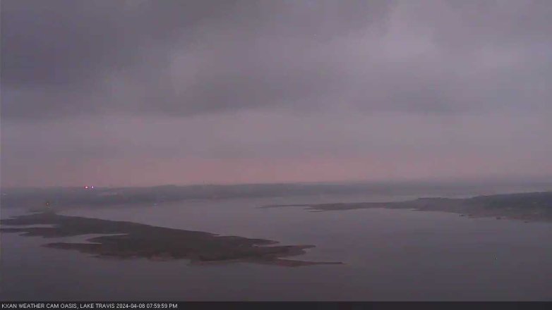 Lake Travis webcam, April 8, 2024 8:00 PM CT