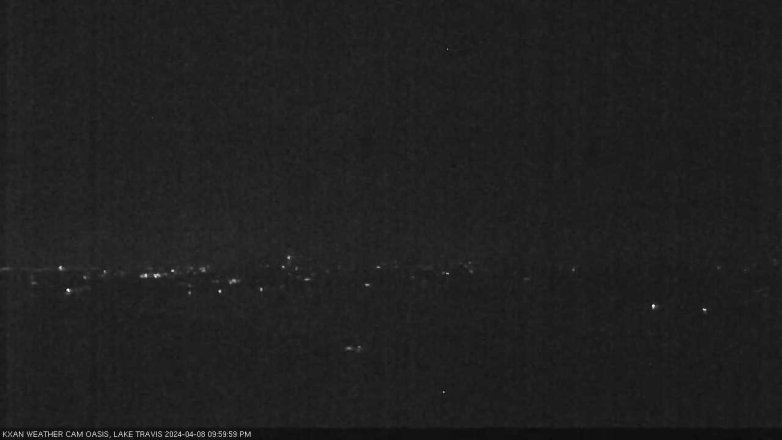 Lake Travis webcam, April 8, 2024 10:00 PM CT