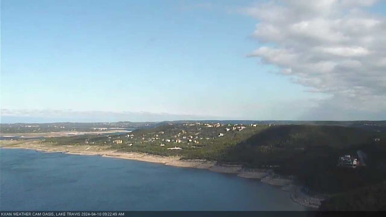 Lake Travis webcam, April 10, 2024 9:25 AM CT