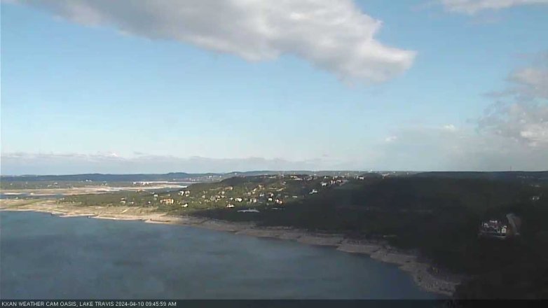 Lake Travis webcam, April 10, 2024 9:45 AM CT