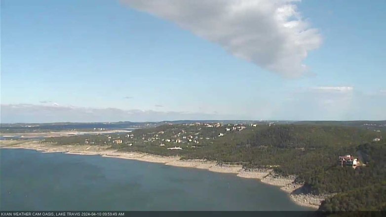 Lake Travis webcam, April 10, 2024 10:00 AM CT