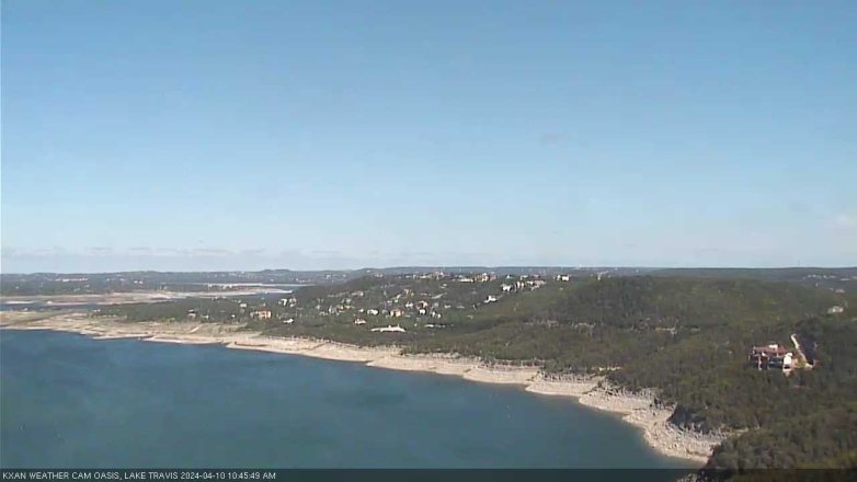 Lake Travis webcam, April 10, 2024 10:45 AM CT