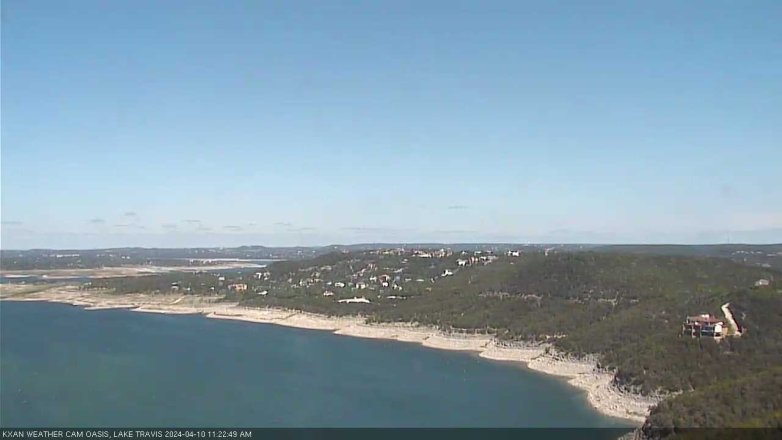 Lake Travis webcam, April 10, 2024 11:25 AM CT
