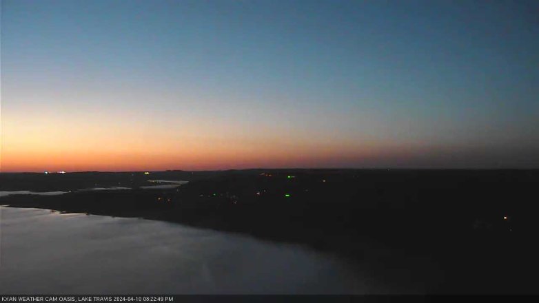 Lake Travis webcam, April 10, 2024 8:25 PM CT