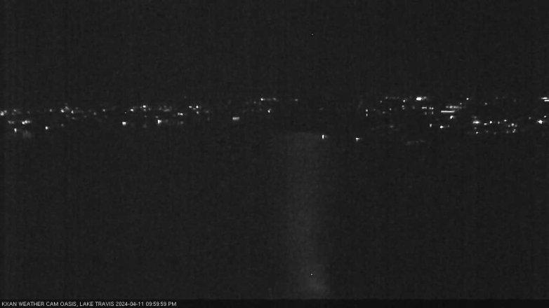 Lake Travis webcam, April 11, 2024 10:00 PM CT