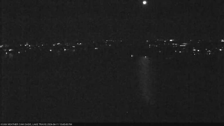 Lake Travis webcam, April 11, 2024 10:45 PM CT