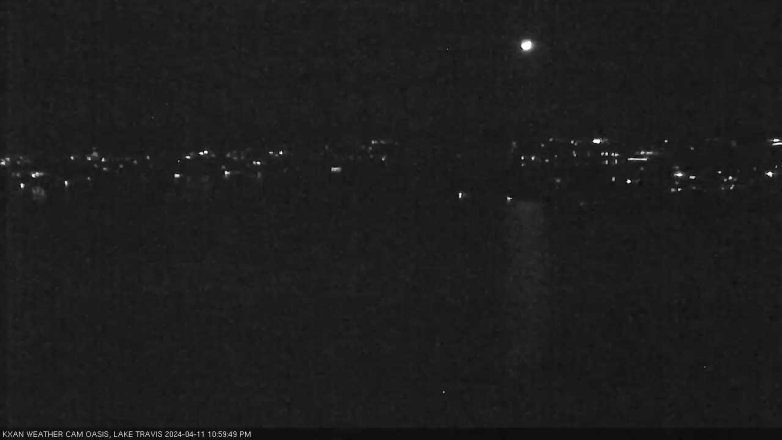 Lake Travis webcam, April 11, 2024 11:00 PM CT