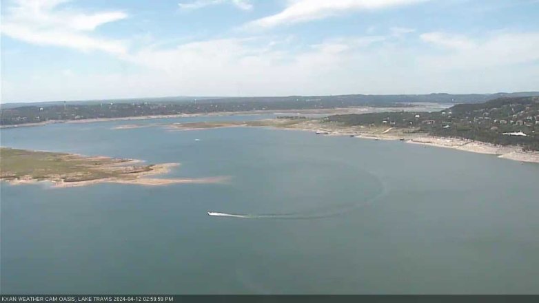 Lake Travis webcam, April 12, 2024 3:00 PM CT