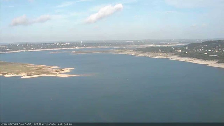 Lake Travis webcam, April 13, 2024 9:25 AM CT