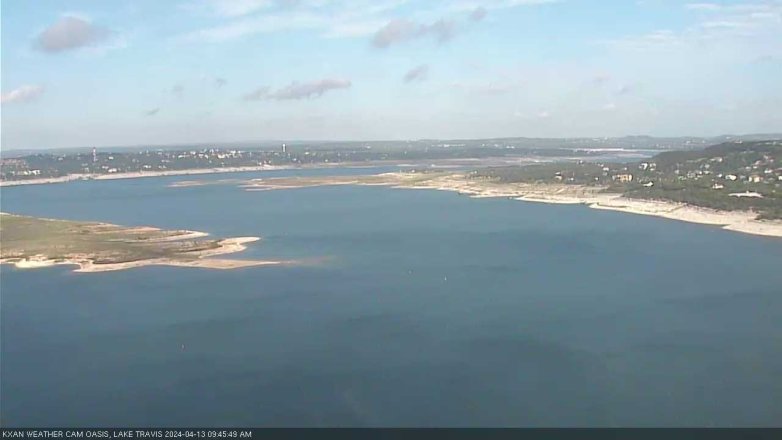 Lake Travis webcam, April 13, 2024 9:45 AM CT