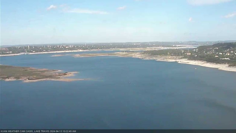 Lake Travis webcam, April 13, 2024 10:25 AM CT