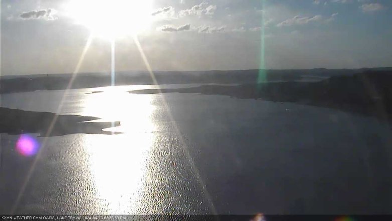 Lake Travis webcam, April 13, 2024 7:00 PM CT