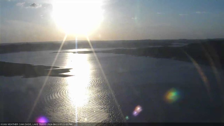 Lake Travis webcam, April 13, 2024 7:25 PM CT