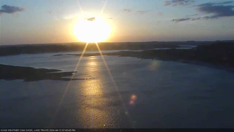 Lake Travis webcam, April 13, 2024 7:45 PM CT