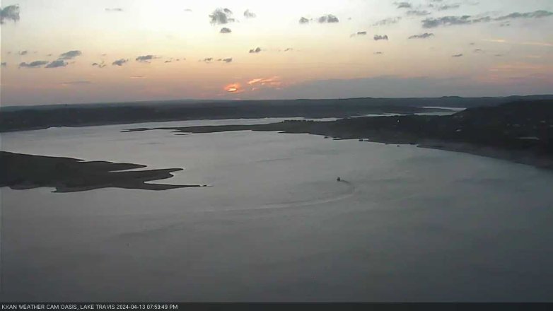 Lake Travis webcam, April 13, 2024 8:00 PM CT