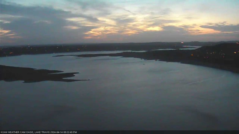 Lake Travis webcam, April 14, 2024 8:25 PM CT