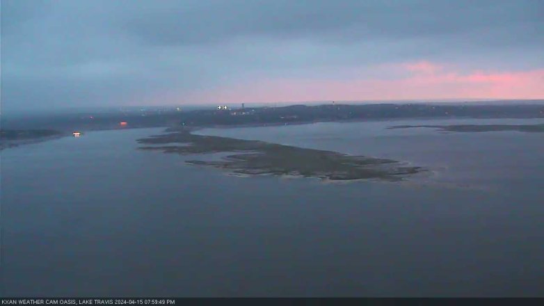 Lake Travis webcam, April 15, 2024 8:00 PM CT