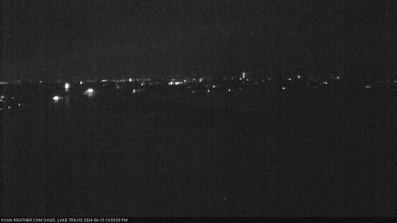 Lake Travis webcam, April 15, 2024 11:00 PM CT