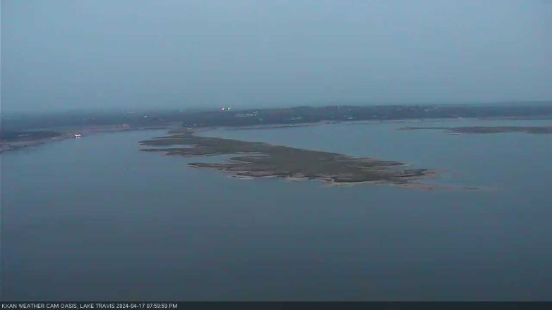 Lake Travis webcam, April 17, 2024 8:00 PM CT