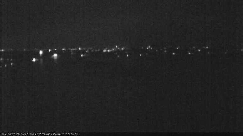 Lake Travis webcam, April 17, 2024 11:00 PM CT