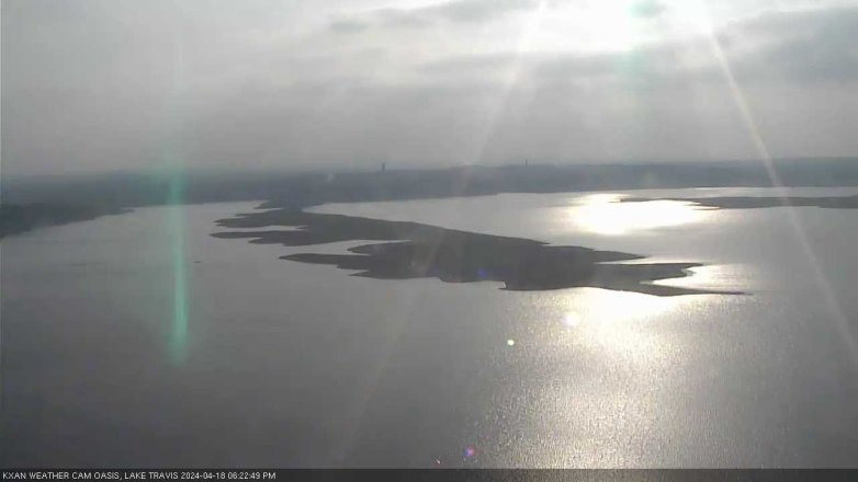 Lake Travis webcam, April 18, 2024 6:25 PM CT