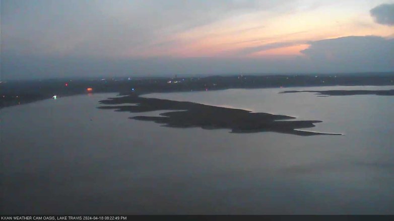 Lake Travis webcam, April 18, 2024 8:25 PM CT